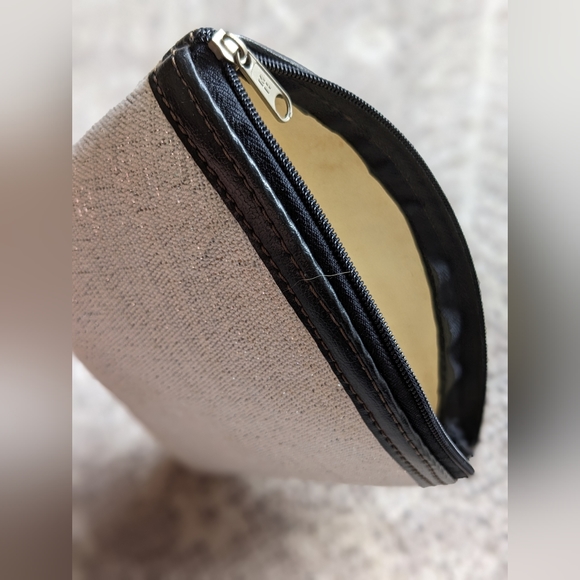 Pair / Bundle of small wallets - brown shimmer and silver leather - Picture 5 of 6